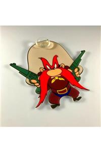 Erzline Yosemite Sam Uv Lazer Baskılı Oto Cam Süsü