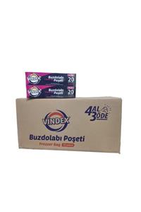 Vindex Buzdolabı Poşeti Orta Boy 3+1 4 Lü Paket 16 Adet