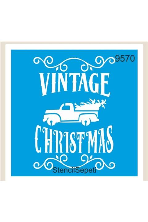 STENCİL SEPETİ Şablon Yeni Yıl 20x20 9570