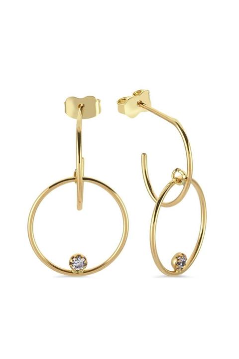 Koçak 14 Ayar Taşlı Halka Küpe