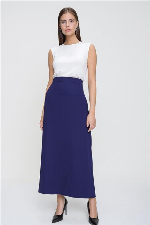 Aker 1558111 Arkadan Pili Kaşe Klasik Etek