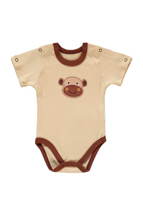 Civil Baby Erkek Bebek Çıtçıtlı Badi Prematüre Sütlü Kahve