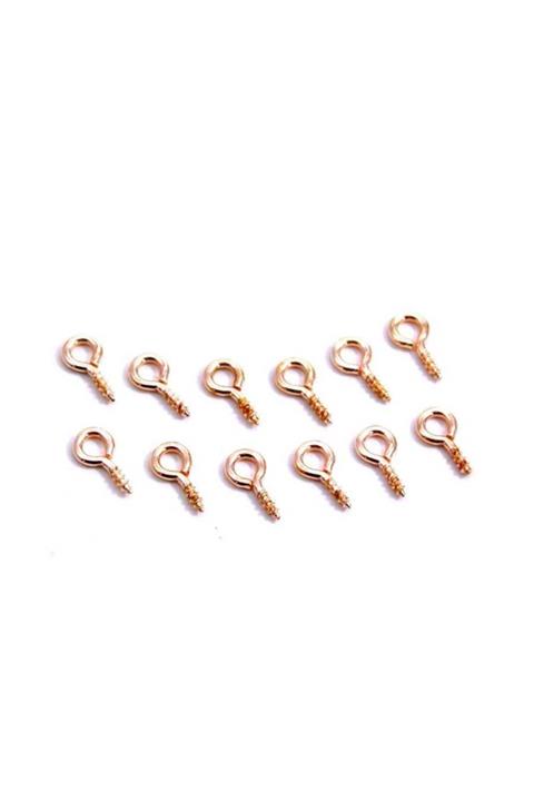 Ertürk Metal Aksesuar 5x10 Mm, Halkalı Vida, Rose Kaplama 100 Gr