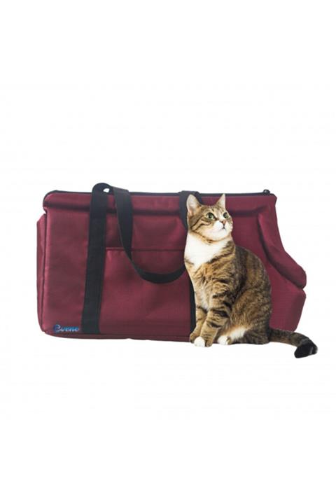 Evene Kırmızı Kedi Taşıma Çantası Orta Boy Uçak Için Uygun Omuz Çantası