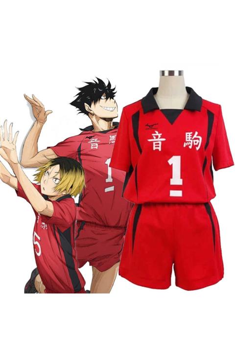 Köstebek Anime Haikyuu Kenma Kozume Cosplay No:1 Unisex Alt Üst Forma Takımı