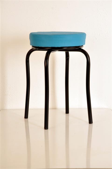 yılmaz masacılık 8 Li Mavi Siyah Profil Tabure Metal Tabure Kalın Tabure Mutfak Taburesi