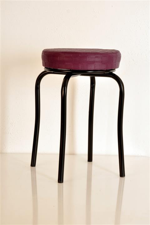 yılmaz masacılık 8 Li Mor Siyah Profil Tabure Metal Tabure Kalın Tabure Mutfak Taburesi