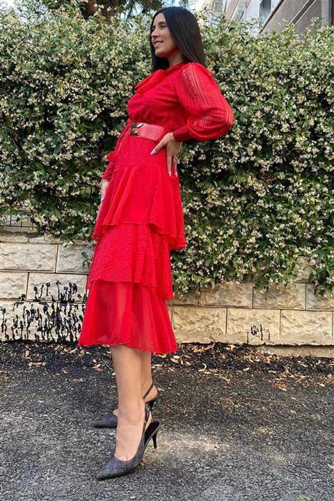 Butik Vintage 07 Kırmızı Elbise