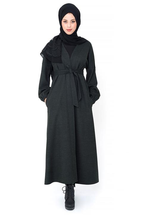 Beyza Kuşaklı Kışlık Haki Kap 3123