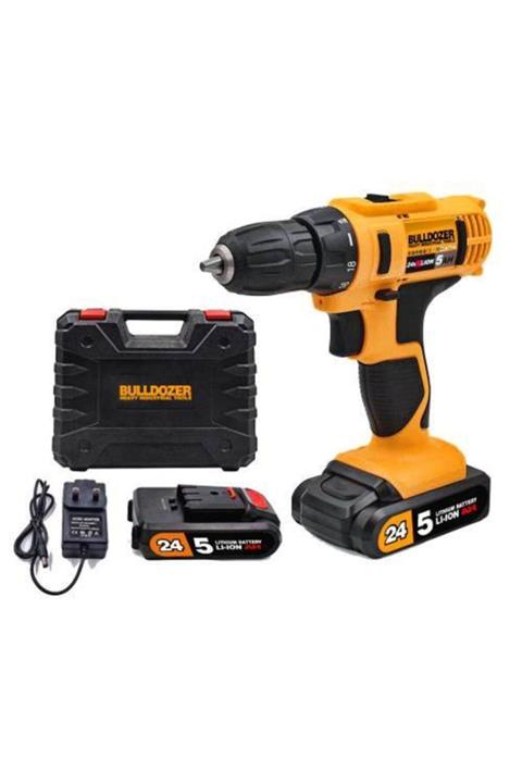 Bulldozer Li-on Darbesiz Çift Akülü Şarjlı Vidalama Matkap Gsr 24 V 5 Ah