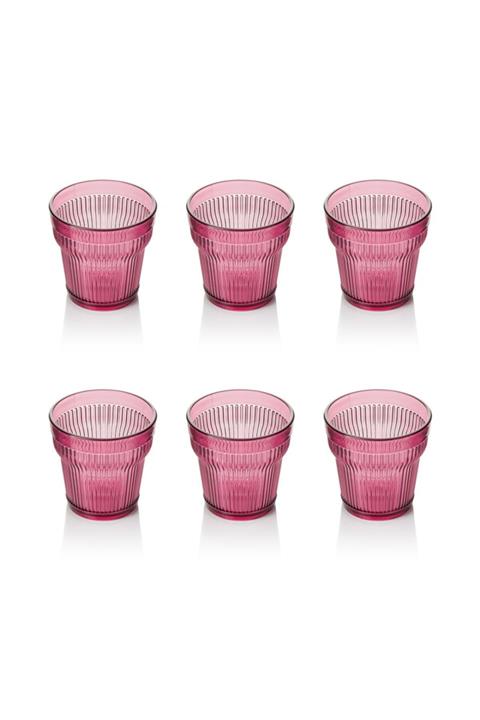 EW's Kitchenware Akrilik Barok Mürdüm 6 Lı Kısa Bardak