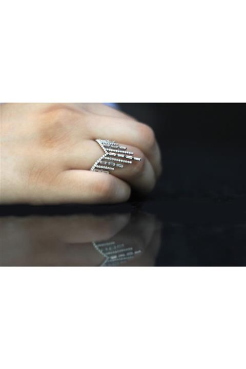 Barok Diamond Barok Tarzı Prenses Tacı Pırlanta Yüzük 1.18 Ct F Vs 18k