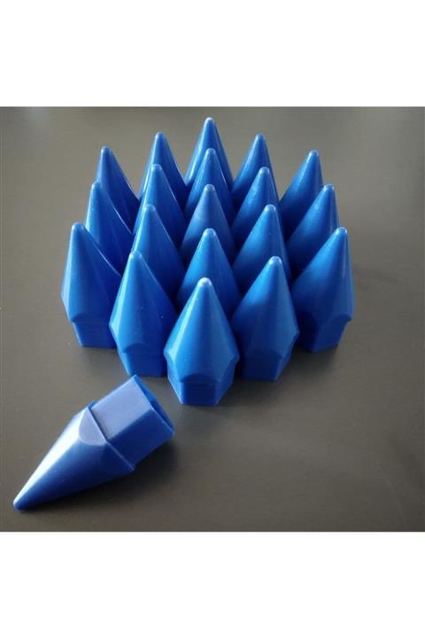 Compax Iğne Bijon Kapağı Takım 19 Mm Mavi Iğne Bijon Kapak Set 20 Adet