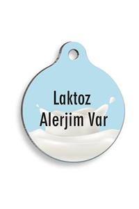 altın pati Laktoz Alerjim Var Yuvarlak Kedi ve Köpek Künyesi