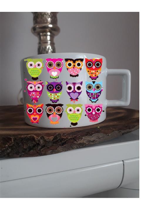 homestorebotique Baykuş Temalı Çay Kahve Fincanı