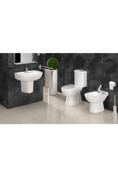 TURAVİT Alize Alttan Çıkışlı Klozet +Rezervuar+İç Takım +Kapak