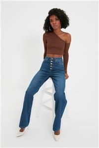 TRENDYOLMİLLA Indigo Yüksek Bel 90's Wide Leg Jeans TWOAW22JE1372