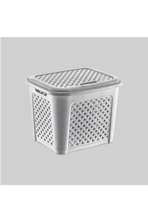 Evefix Rattan Kapaklı Sepet 19 lt