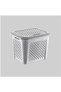 Evefix Rattan Kapaklı Sepet 19 lt