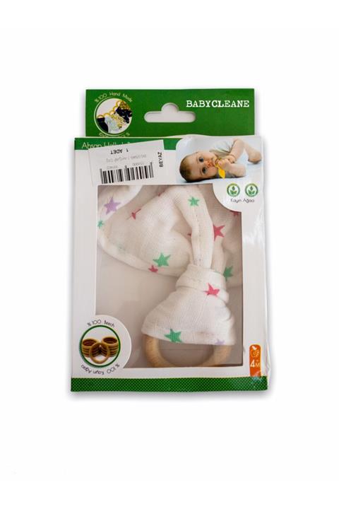BabyCleane Ahşap Bebek Diş Kaşıyıcı %100 Kayın Ağacı