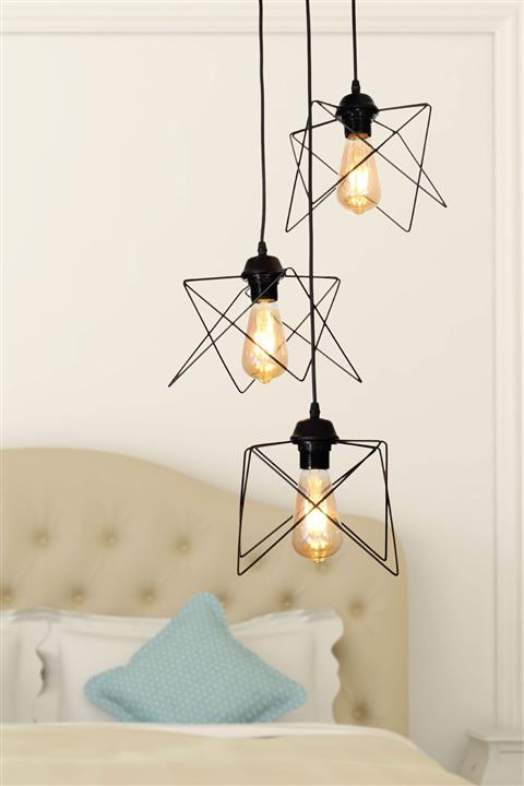 Begüsa Modes 3.lü Siyah Avize