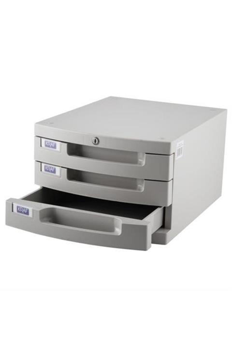 KRAF 3 Çekmeceli Evrak Rafı Kilitli