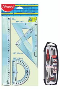 Maped Cetvel Seti+pergel Stop System