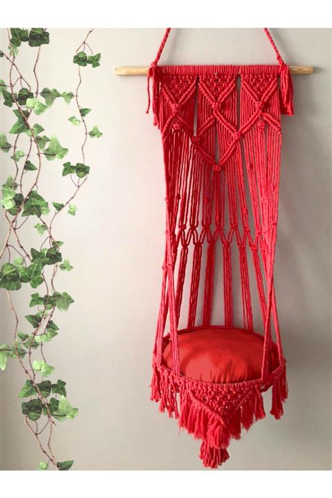 Palepet Makrome Kedi Hamağı - Pembe