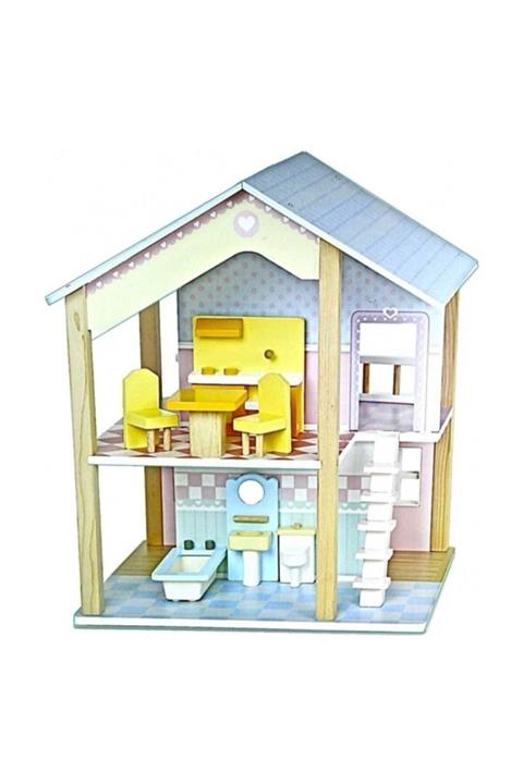 NECO TOYS Mentari Ahşap Banyolu Bebek Evi (MT-3515)