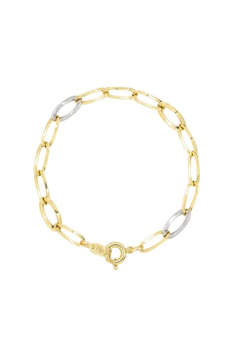 Fay Yamaner Halkalı Zincir Altın Bileklik