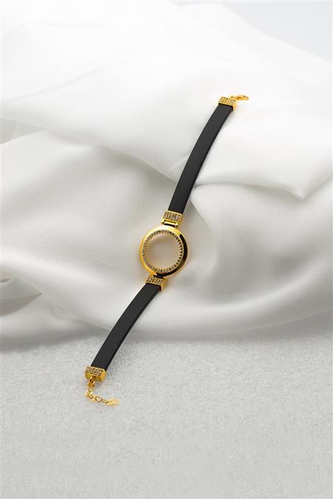 Bilezikci Çeyrek Çerçeveli Kauçuk Altın Bileklik