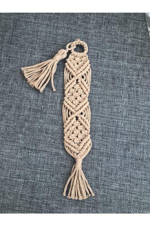 MACRAMELA Makrome Kitap Ayracı Sütlü Kahve