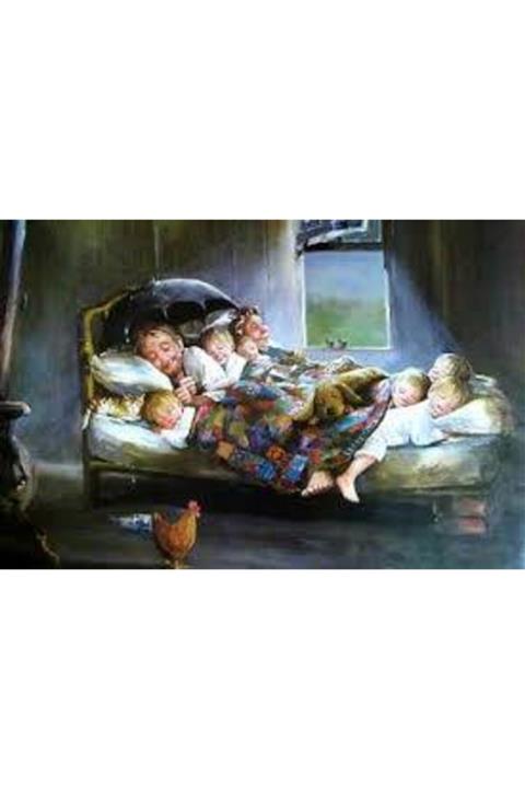 Redka/KumToys Mutlu Aile Tablosu Desenli Set Tuval