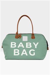 Bagmori Kadın Yeşil Baby Bag Baskılı Bebek Bakım Çantası M000002169