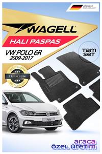 wagell Volkswagen Polo 6r 2009-2017 Premium Oto Halı Paspas Seti - Siyah