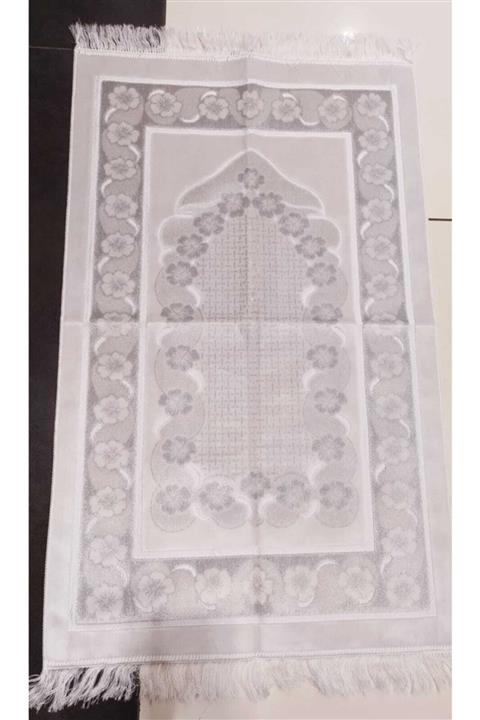 OSMANLI Simli Kadifeteks Çeyizlik Bohçalık Seccade Beyaz