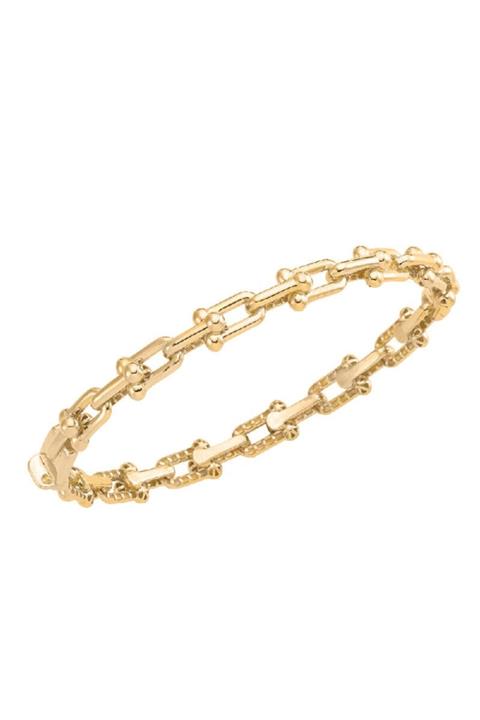 EnginGold Kadın 14 Ayar Altın Halka Kelepçe Bilezik