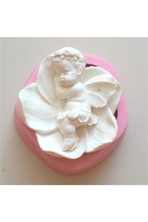 Altınyapı Hobi Market Yaprakta Melek Bebek Sabun Ve Kokulu Taş Silikon Kalıbı