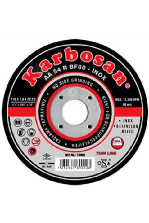 KARBOSAN 115x1,0x22 Inox Kesici Taş Thinline Paslanmazye