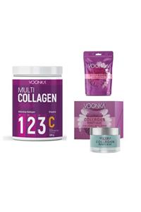 Voonka Collagen Beauty 30 Çiğnenebilir Tablet + Multi Collagen Powder 300 Gr+hyaluronic Acid Cream 50 Ml