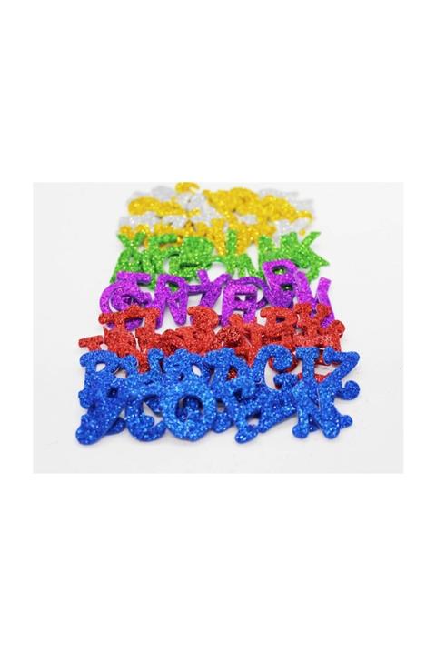 Bubu Simli Eva Sticker Harfler Karışık Renkler Sts035