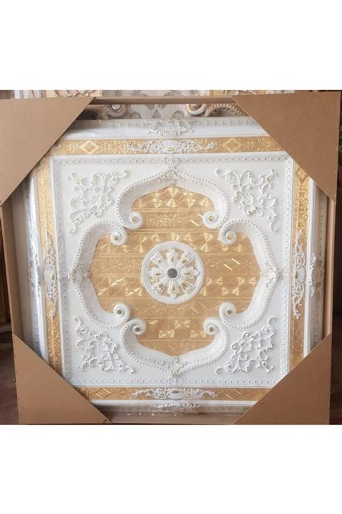 SepetteBiz Decogold Beyaz Altın Saray Tavan Göbek 120x120