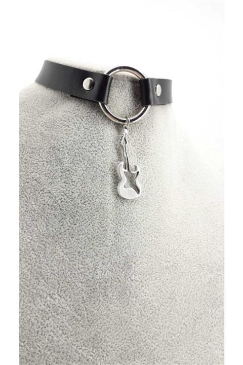 Fugusugu Strato Caster Gitar Metal Objeli Suni Deri Choker