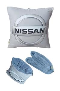 Caisya Butik Nissan Uyumlu Baskılı Opsiyonel Battaniyeli Yastık