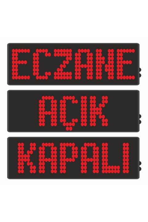 Msr Eczane Açık Kapalı Led Tabela 16x64cm