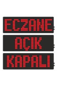 Msr Eczane Açık Kapalı Led Tabela 16x64cm