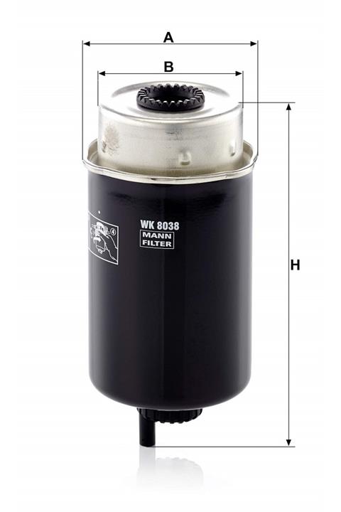 MANN Land Rover Defender 2.2 Td4 90kw 122hp Yakıt Mazot Filtresi Wk8038