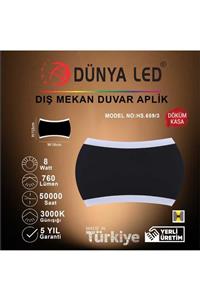 DÜNYA LED Hs.659/3 8w Dış Mekan Ledli Duvar Apliği Ip57