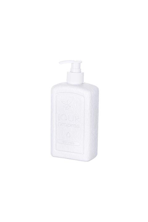 Apiko Shop Plastik Sıvı Sabunluk 500 Ml,banyo ,mutfak, Home Sweet Home Yazılı Sıvı Sabunluk,deterjanlık (beyaz)