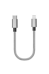 Ally Mobile Ally Usb-type C Iphone 20w Pd Hızlı Şarj Kablosu 20cm Kısa Kopmaz Halat Kablo Gri